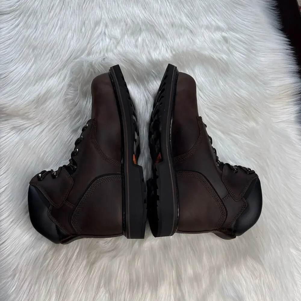 Timberland PRO Pit Boss 6” Dark Brown Leather Steel Toe Boots - Picture 6 of 7